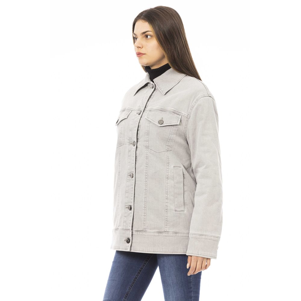 Jacob Cohen Gray Cotton Women Women's Jacket
