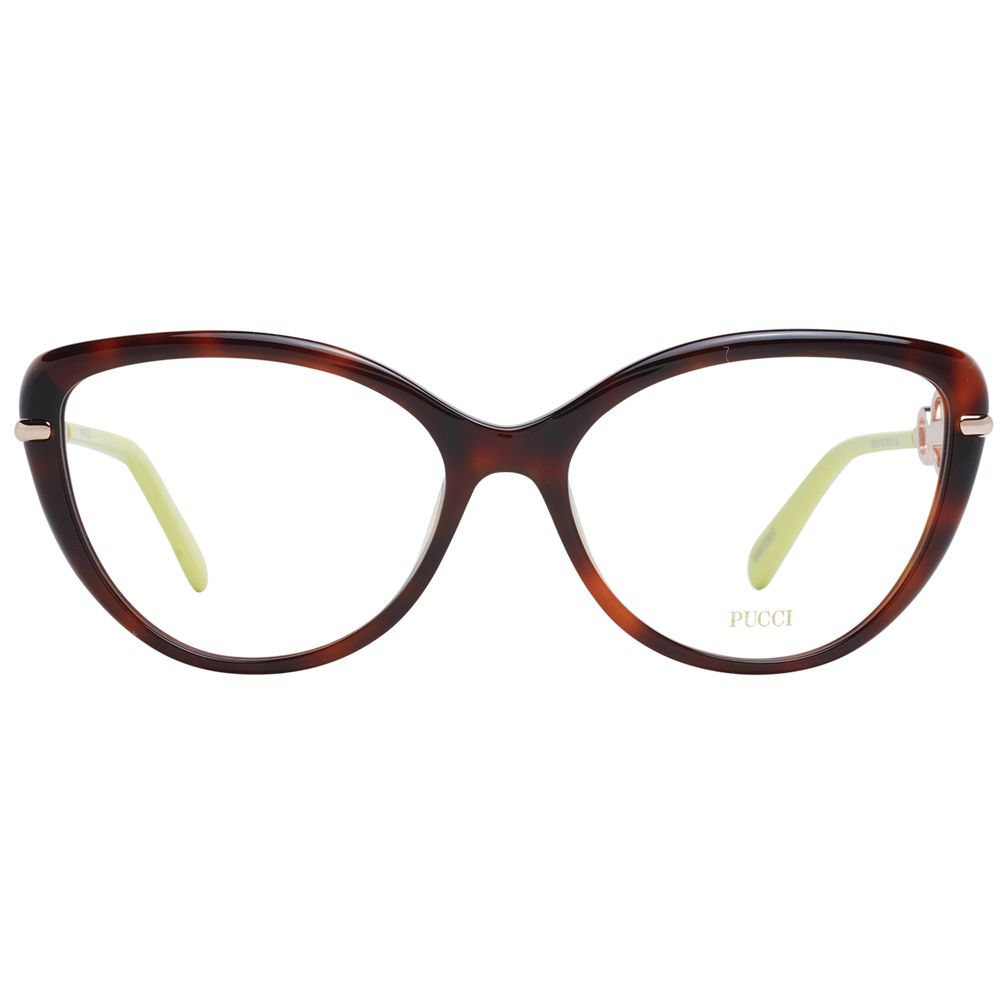 Emilio Pucci Brown Plastic Glasses Women's (Frames)