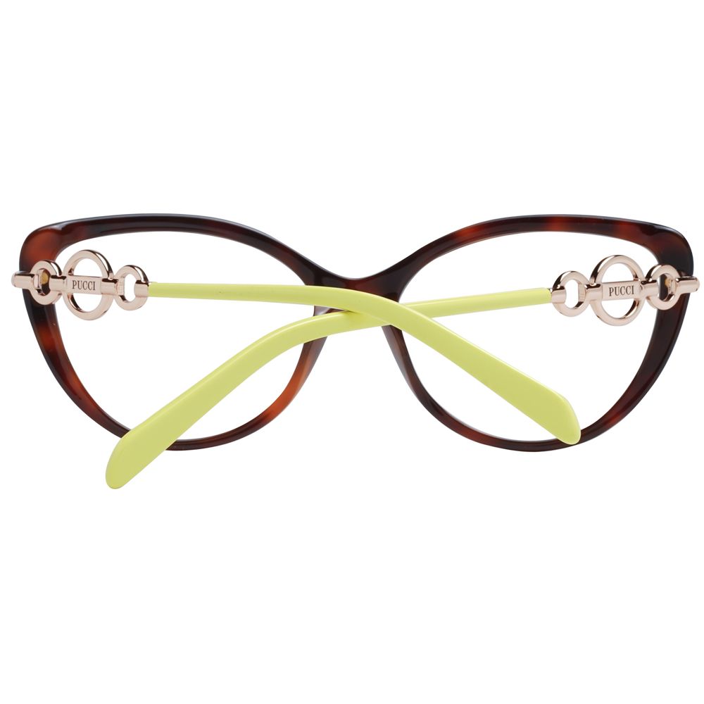Emilio Pucci Brown Plastic Glasses Women's (Frames)