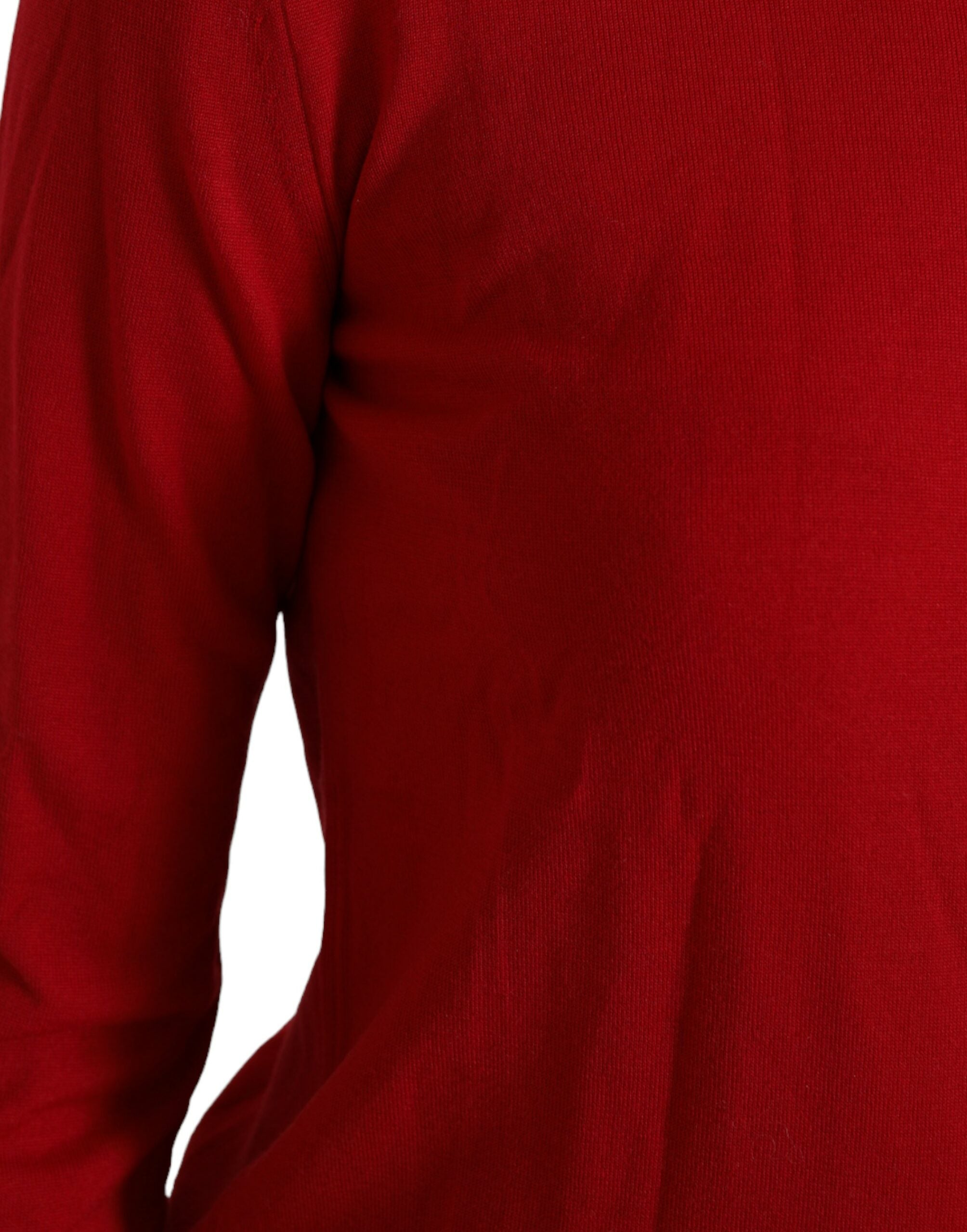 Dolce & Gabbana Radiant Red Wool Pullover Women's Sweater