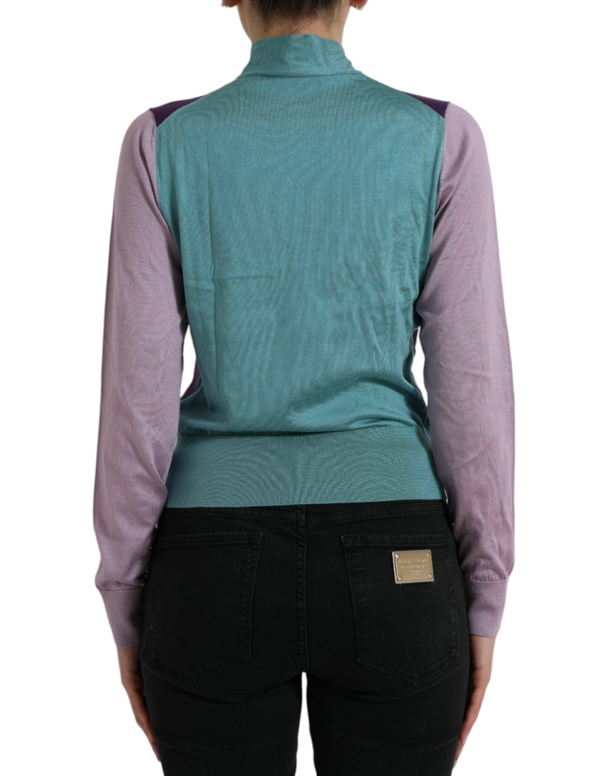 Dolce & Gabbana Multicolor Bow Fastening Pullover Women's Sweater