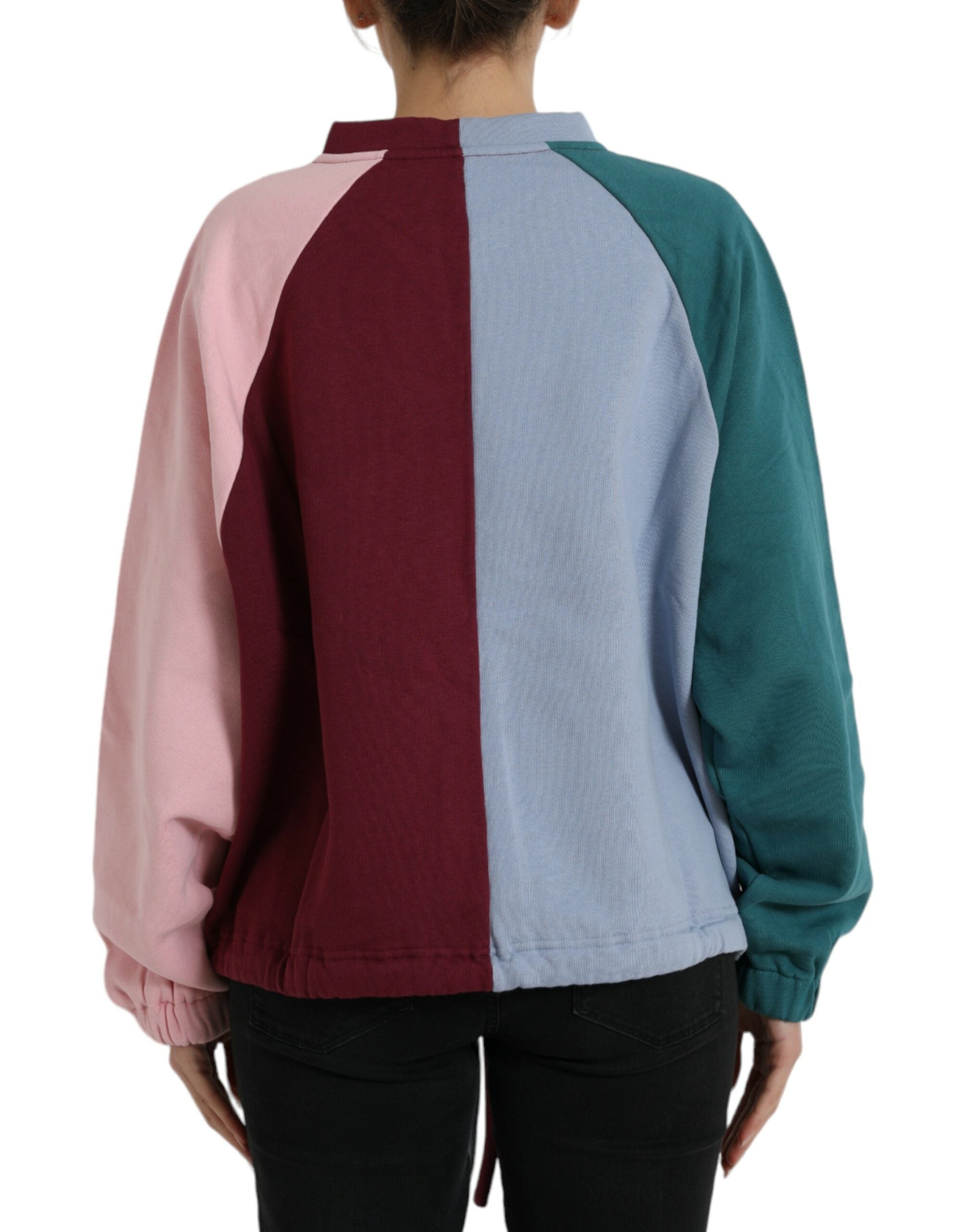 Dolce & Gabbana Multicolor Cotton Crewneck Pullover Women's Sweater