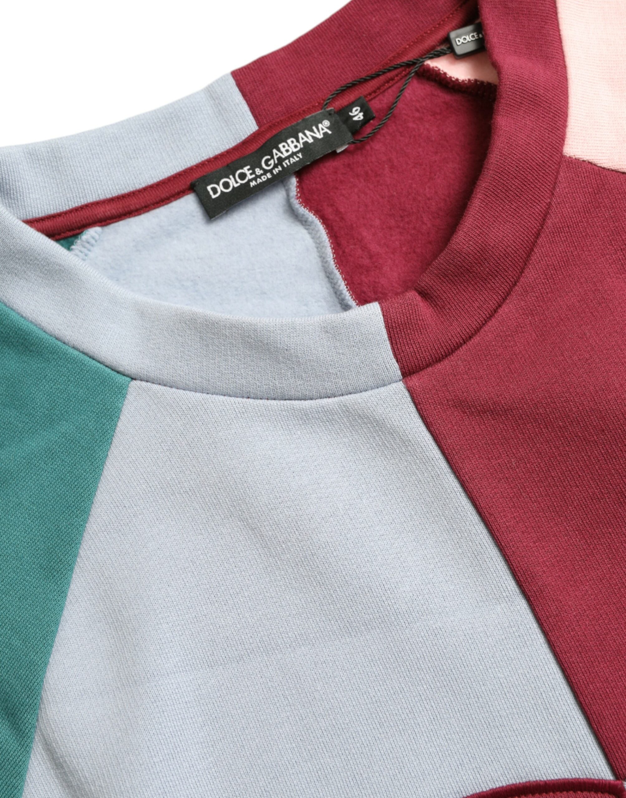 Dolce & Gabbana Multicolor Cotton Crewneck Pullover Women's Sweater