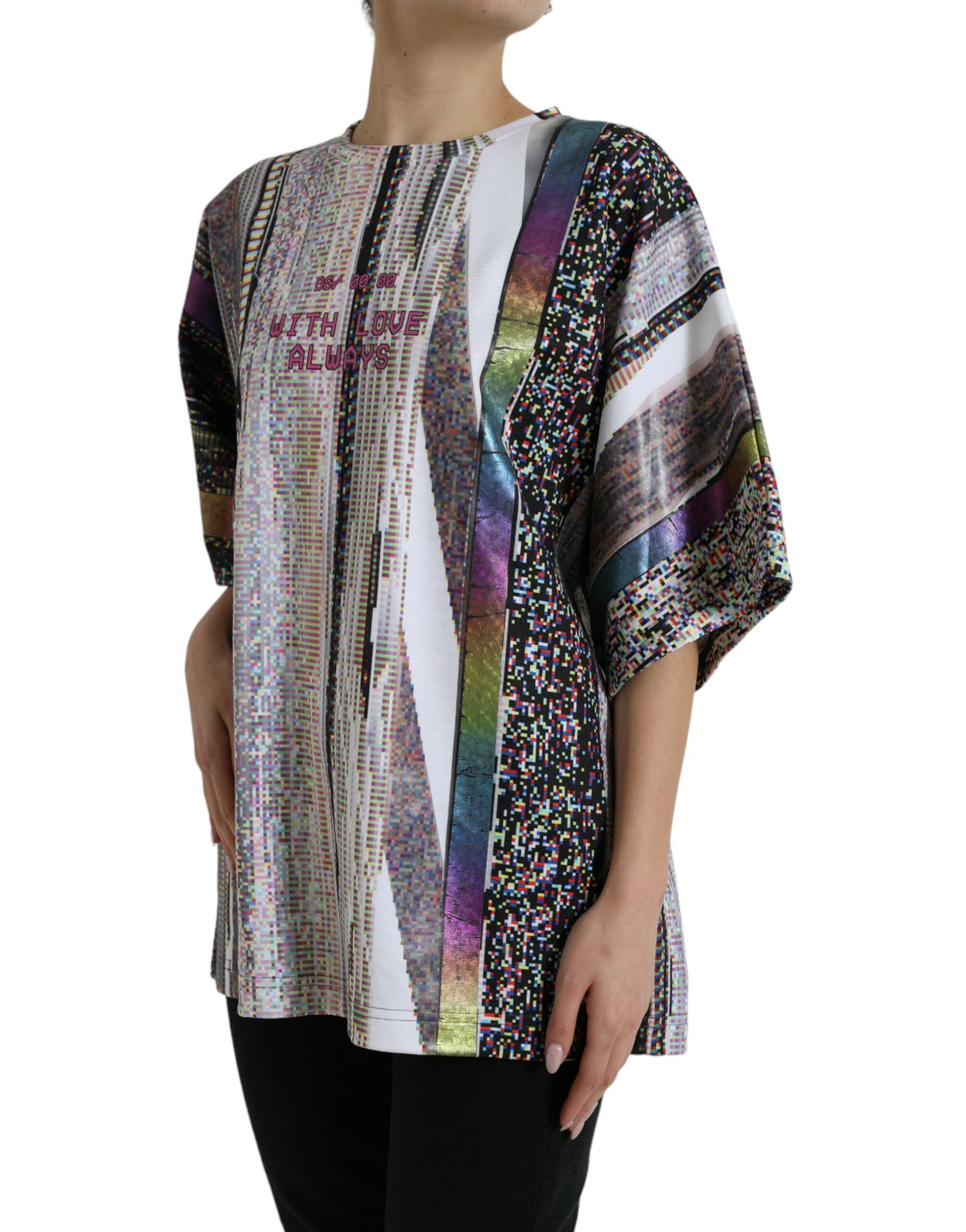 Dolce & Gabbana Multicolor With Love Always Print Women's T-shirt