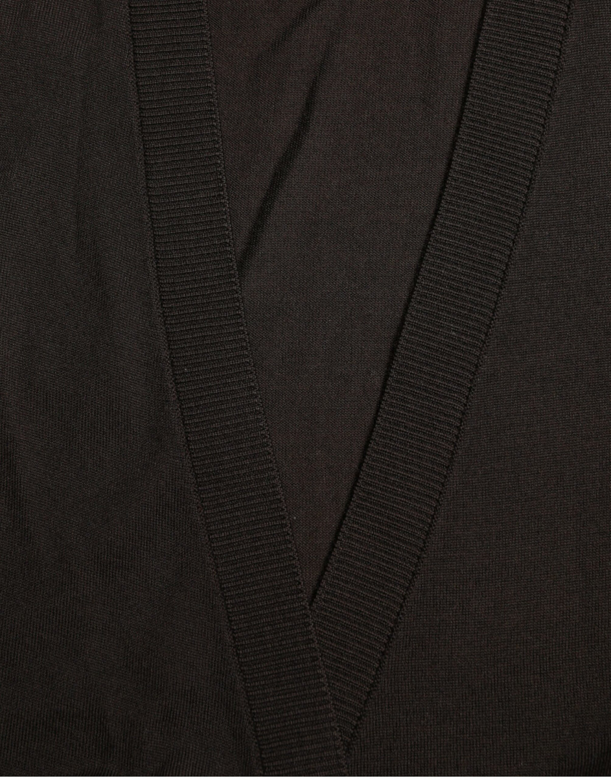 Dolce & Gabbana Black Wool V-neck Crossed Cardigan Women's Sweater