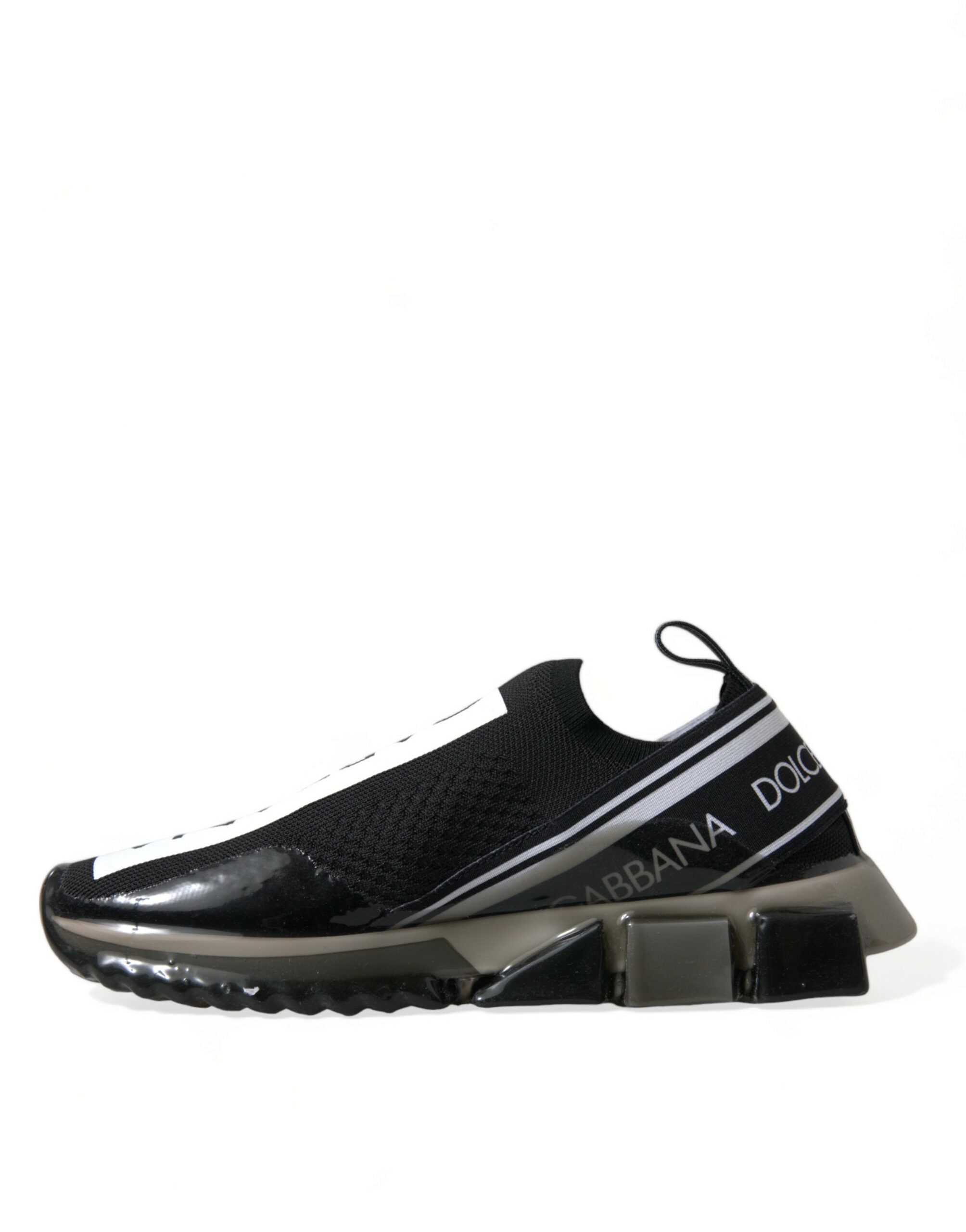 Dolce & Gabbana Black White Slip On Sneakers Sorrento Men's Shoes
