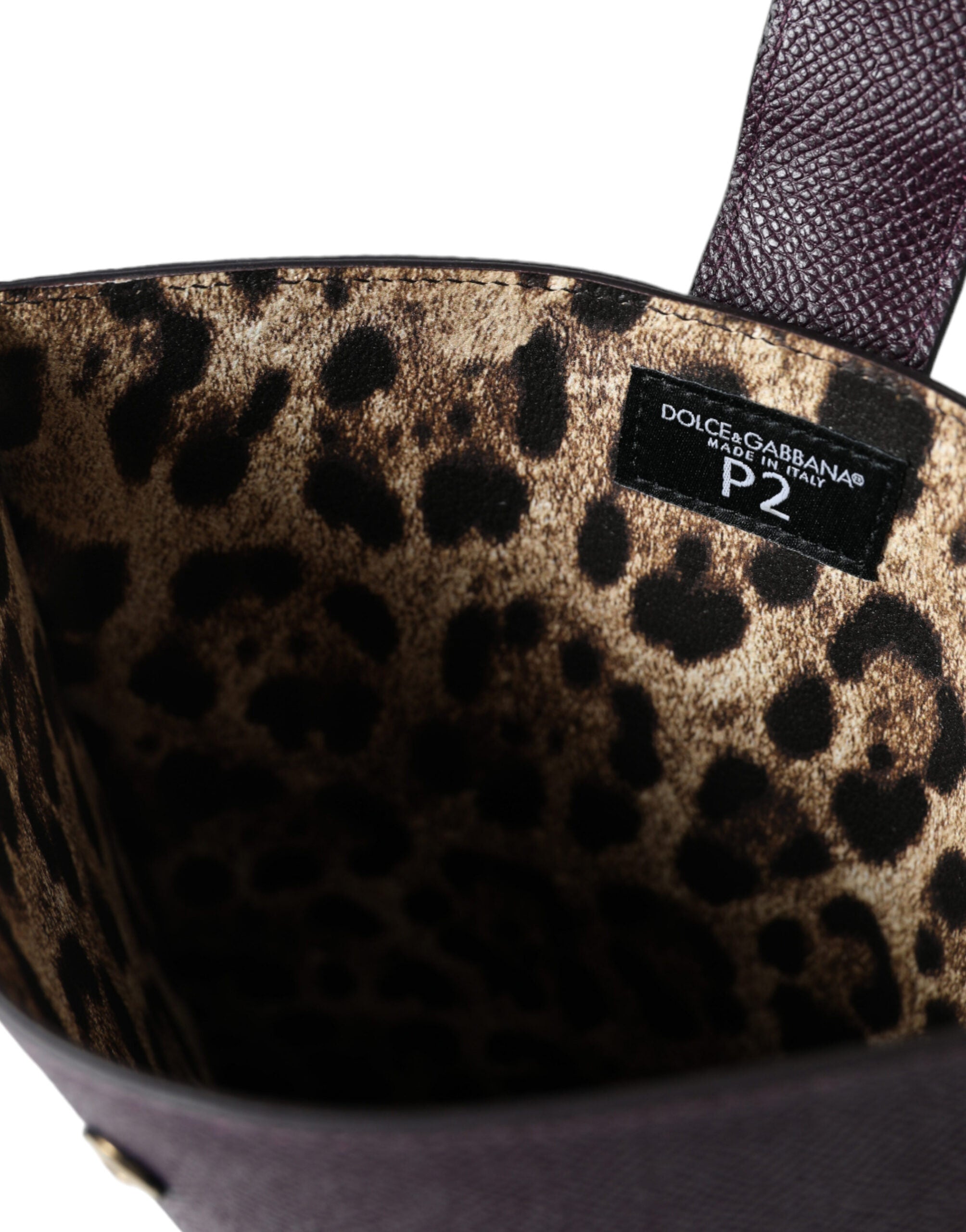 Dolce & Gabbana Dark Brown Leather Logo Plaque Cover Sleeve Tablet Women's Case