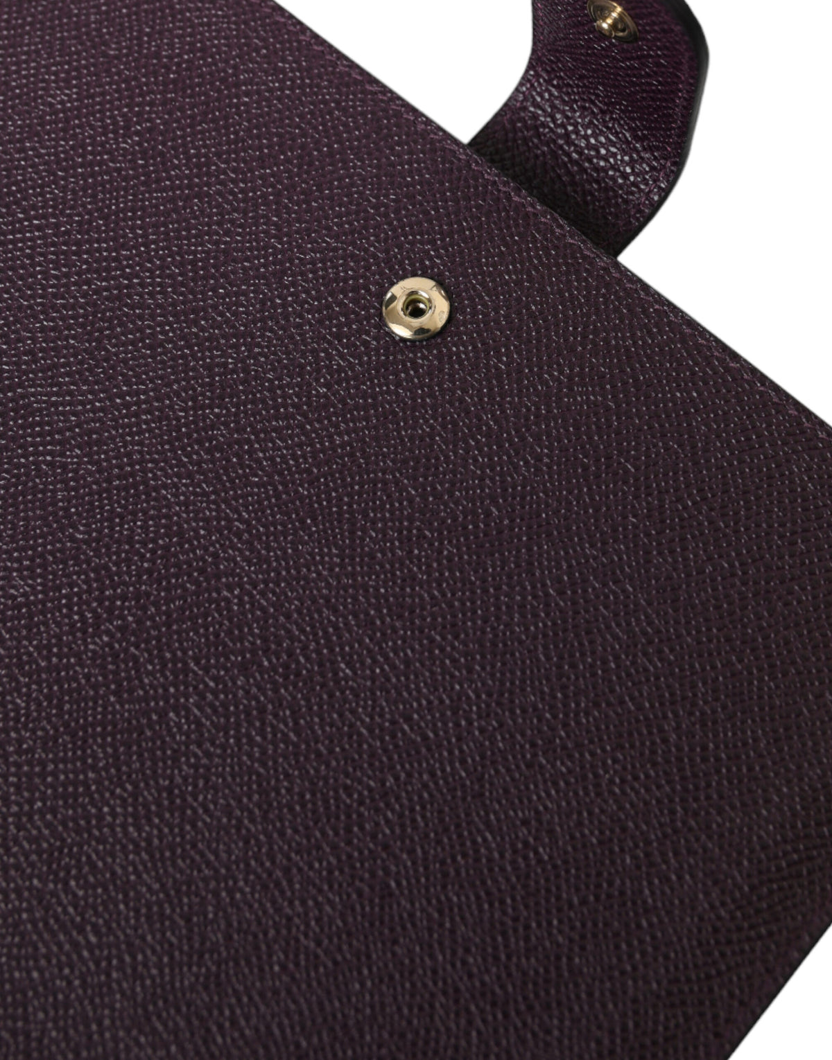 Dolce & Gabbana Dark Brown Leather Logo Plaque Cover Sleeve Tablet Women's Case