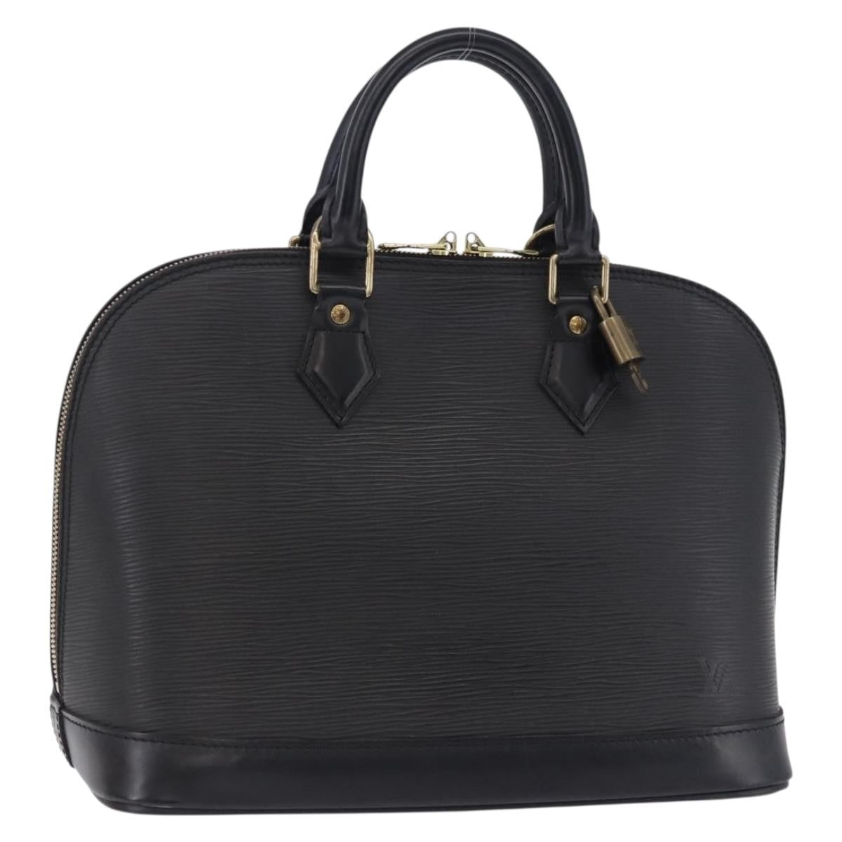 Louis Vuitton Alma Epi Leather Black Leather Handbag (Pre-Owned)