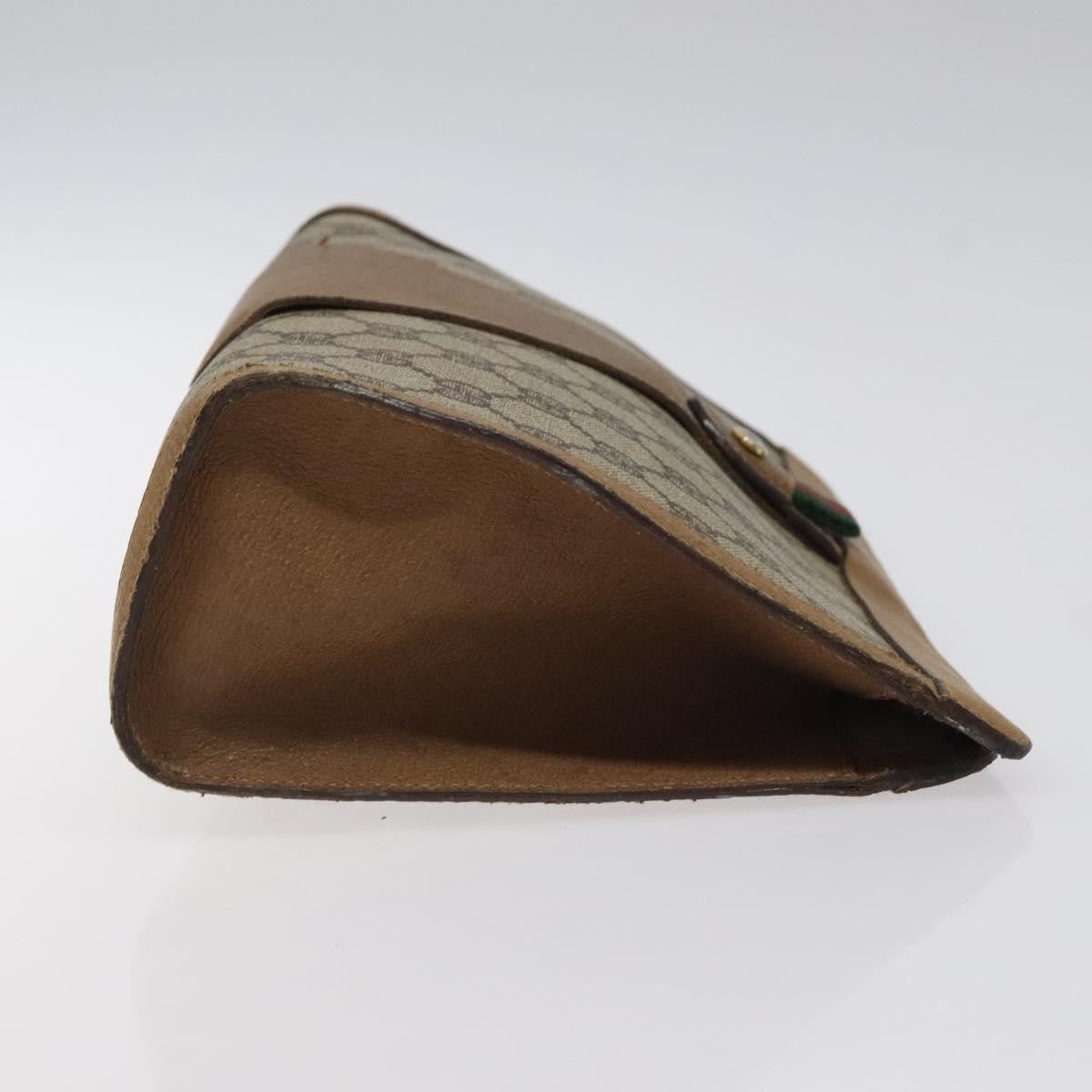 Gucci Sherry Line Canvas Beige Canvas Clutche & Pouche Bag (Pre-Owned)