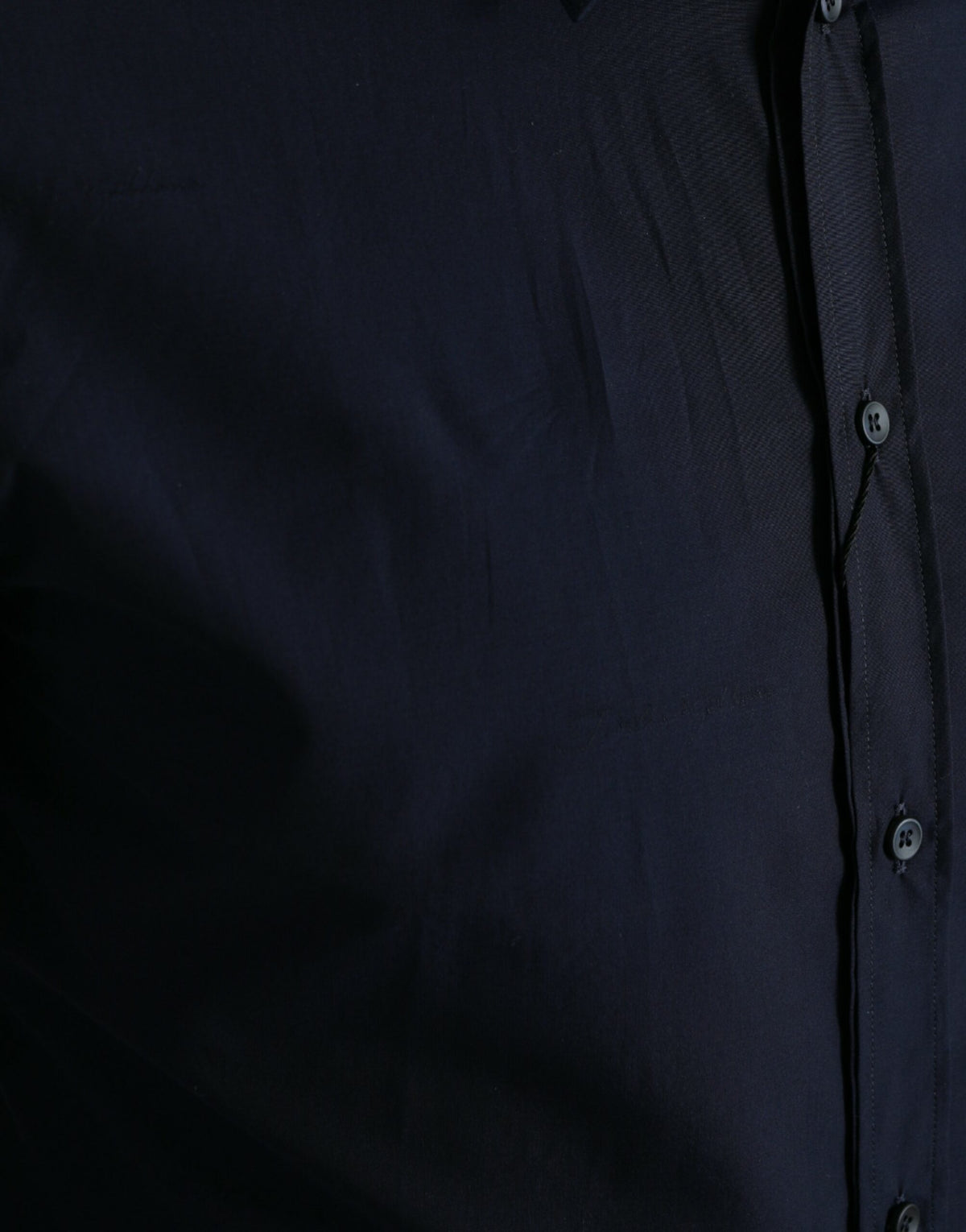 Dolce & Gabbana Navy Blue Slim Fit Formal GOLD Dress Men's Shirt