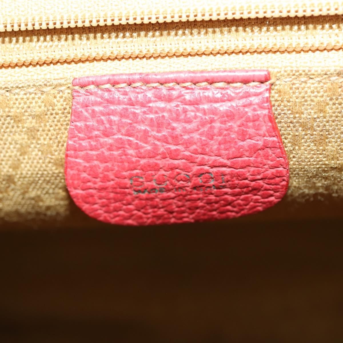 Gucci Vintage Bamboo Suede Red Suede Backpack Bag (Pre-Owned)