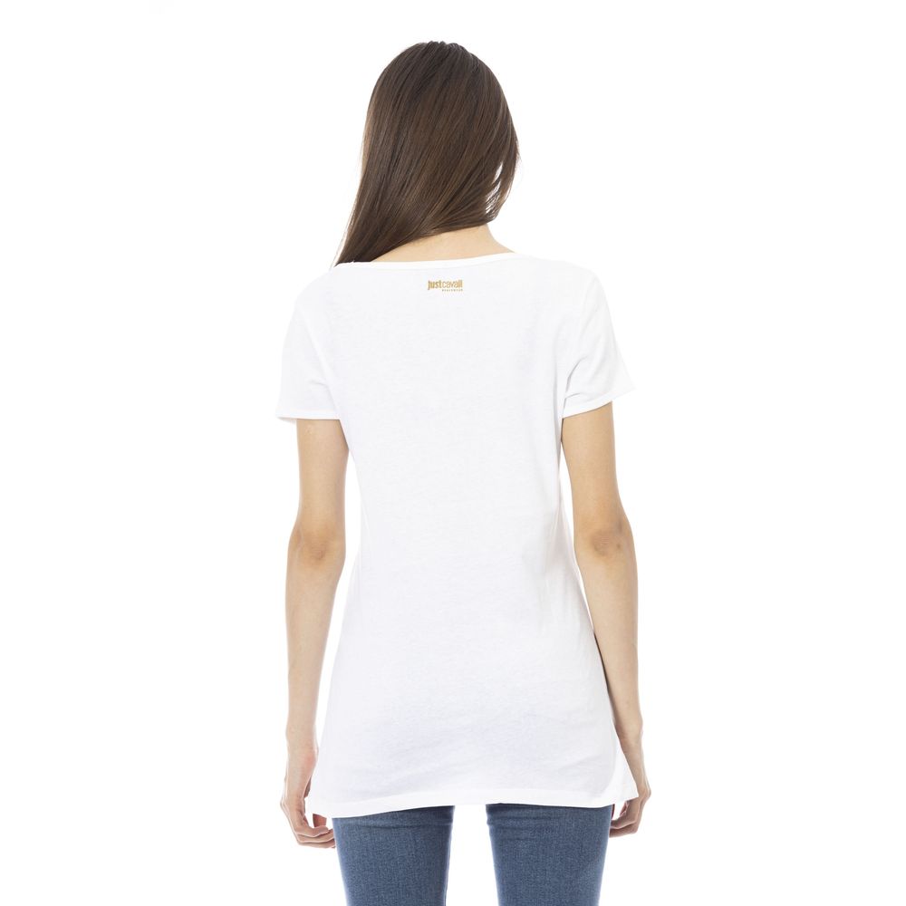 Just Cavalli White Cotton Women Women's T-Shirt