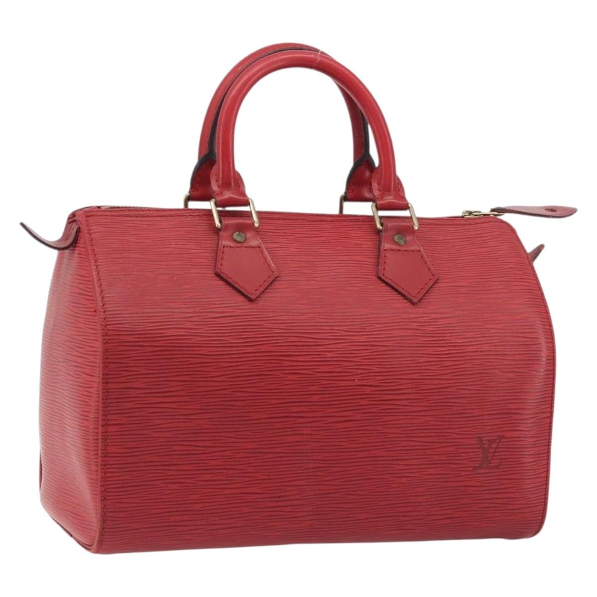 Louis Vuitton Speedy Epi Leather Red Leather Handbag (Pre-Owned)