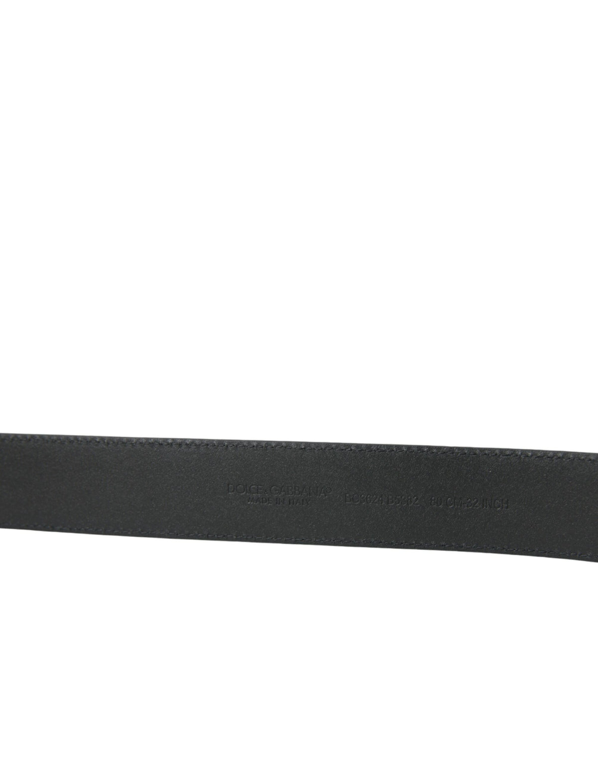 Dolce & Gabbana Elegant Black Leather Belt with Metal Men's Buckle