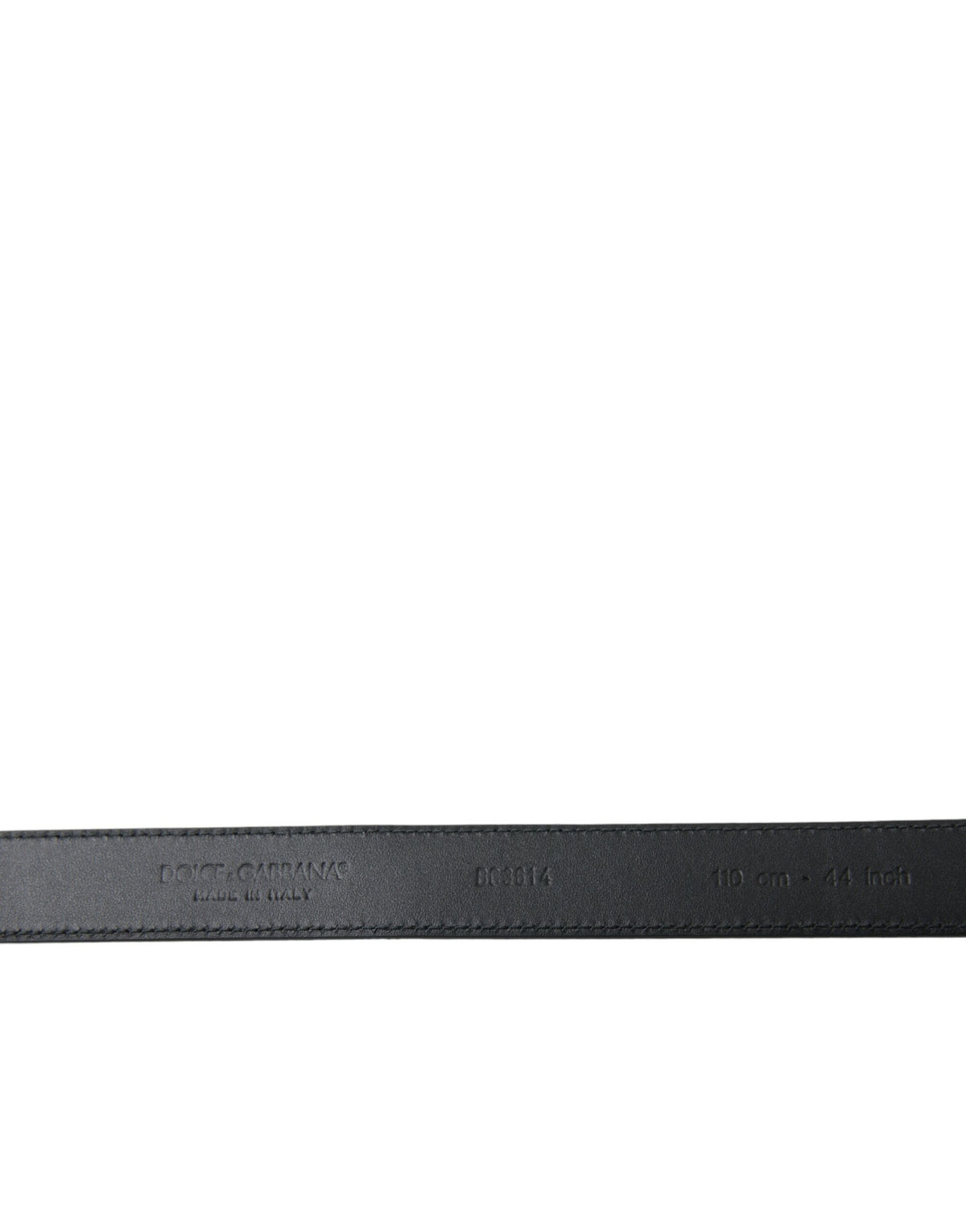 Dolce & Gabbana Black Goat Leather Antique Metal Buckle Men's Belt