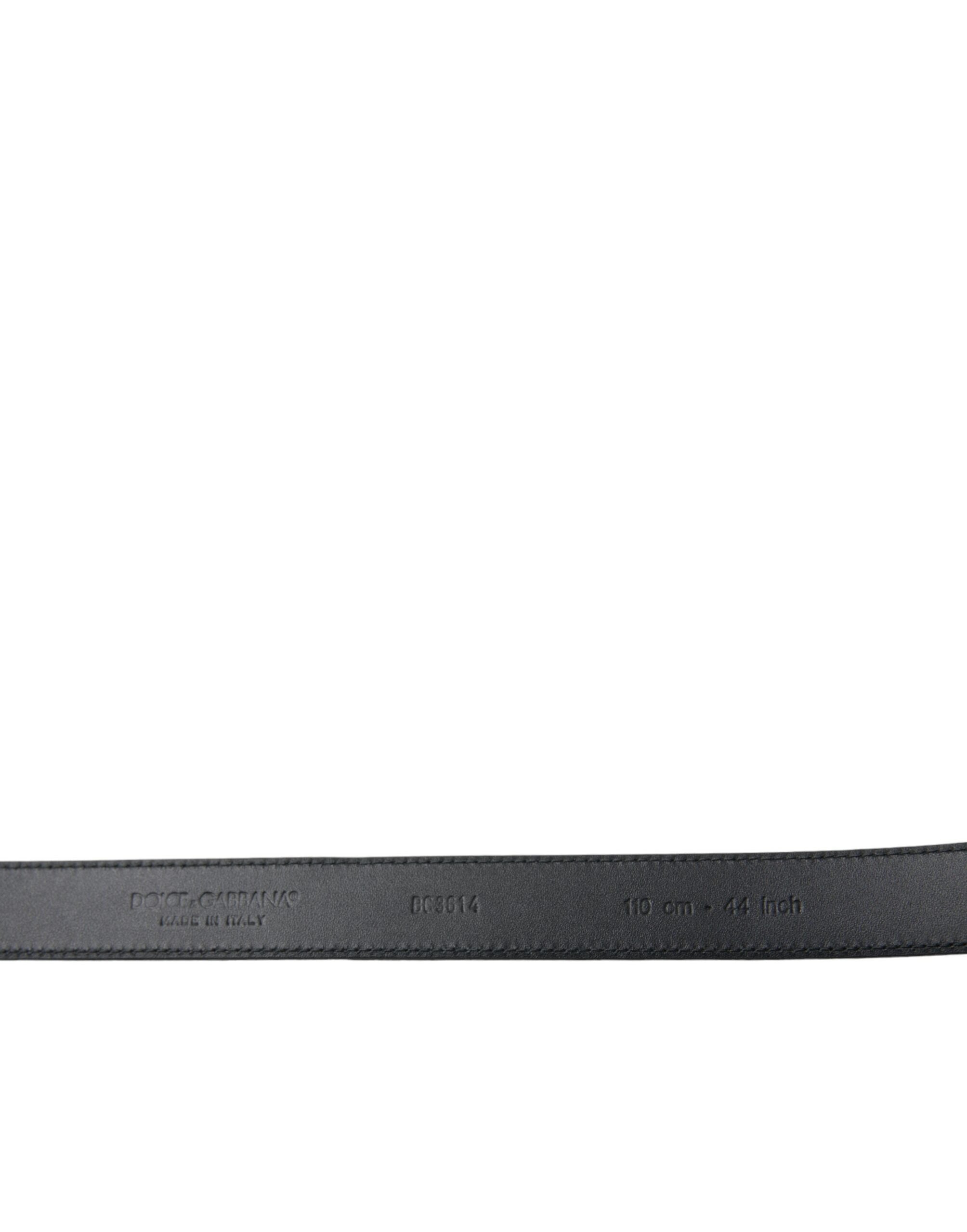 Dolce & Gabbana Black Suede Leather Gold Metal Buckle Men's Belt