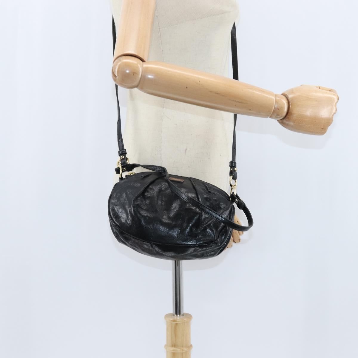 Chloe Shoulder Bag Leather Black Leather Shoulder Bag Bag (Pre-Owned)