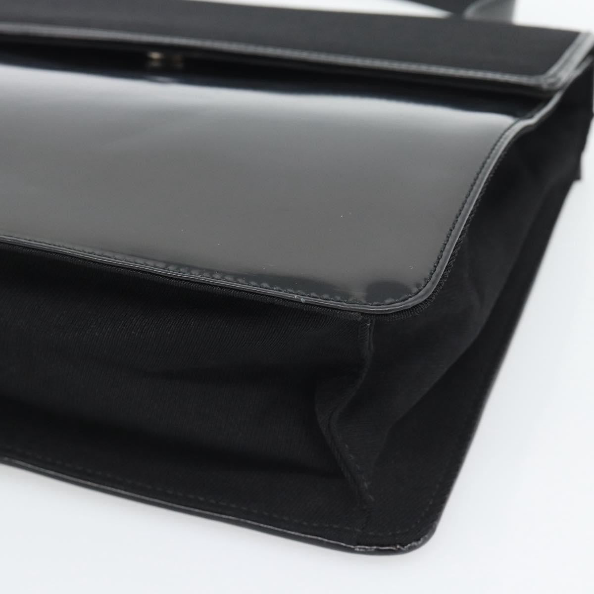 Prada Vintage Patent Leather Black Patent_Leather Handbag (Pre-Owned)