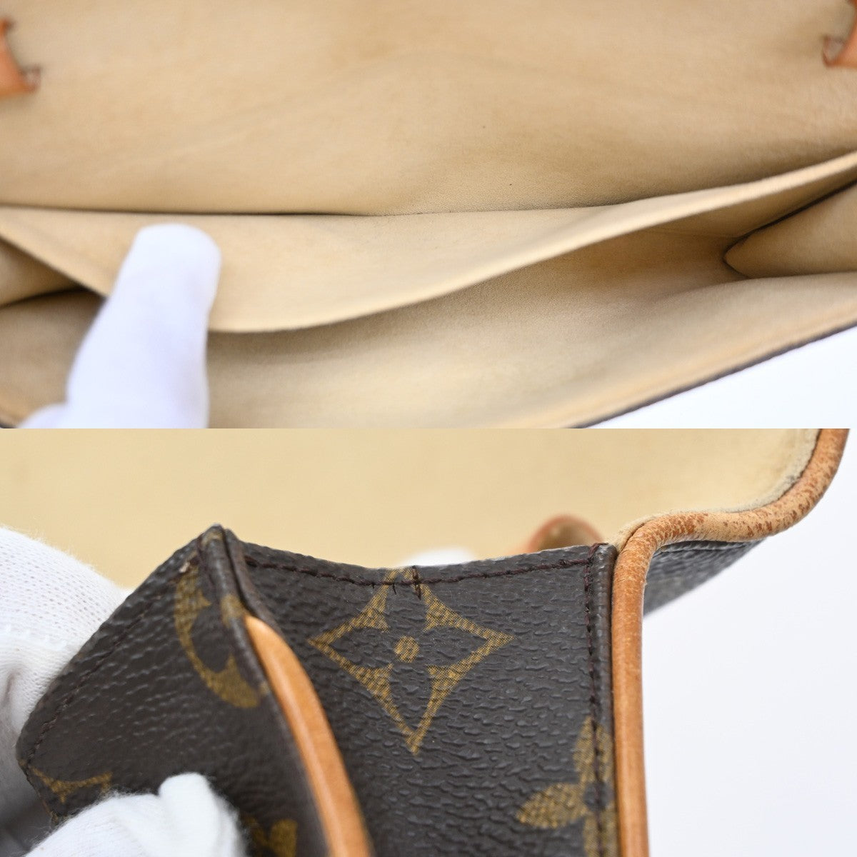 Louis Vuitton Twin Monogram Canvas Brown Canvas Clutche & Pouche Bag (Pre-Owned)
