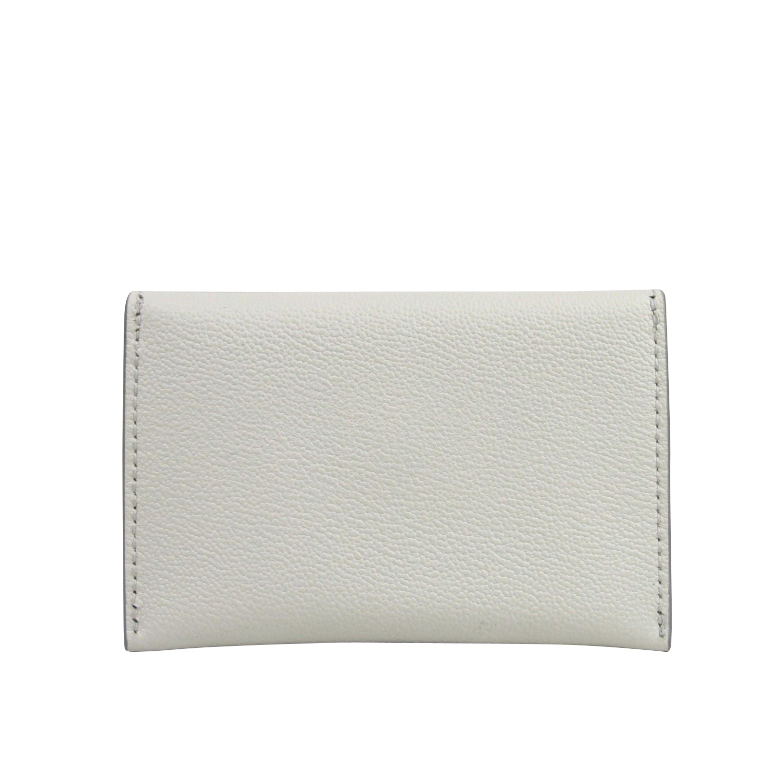 Alexander McQueen Unisex Two Tone White / Ivory Leather Card Holder