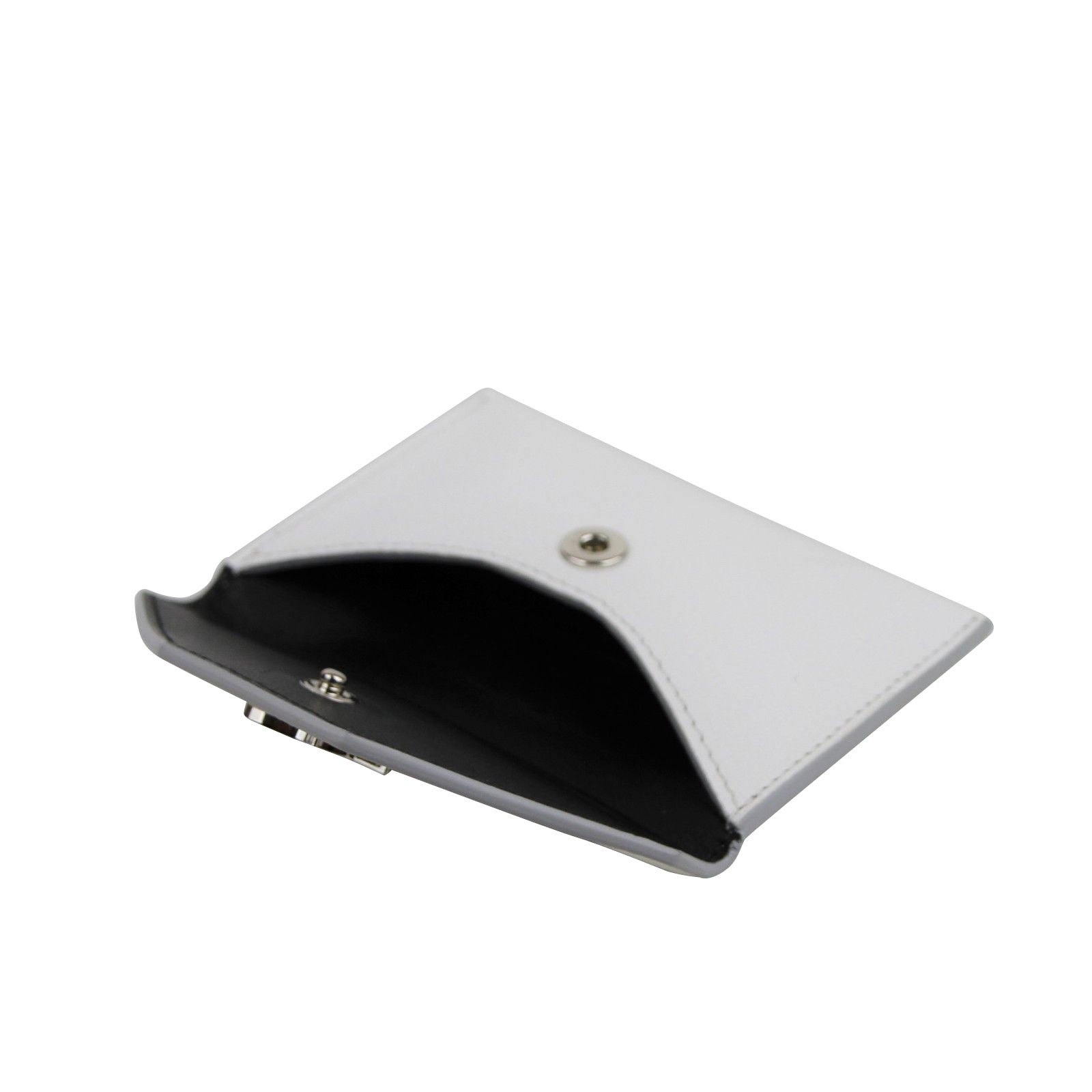 Alexander McQueen Unisex Two Tone White / Ivory Leather Card Holder