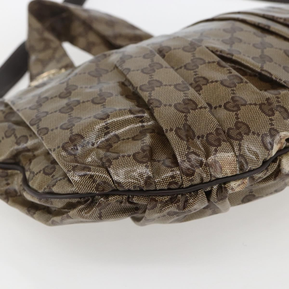 Gucci Hysteria Convertible Top Handle Gg Coated Canvas Beige Canvas Handbag (Pre-Owned)