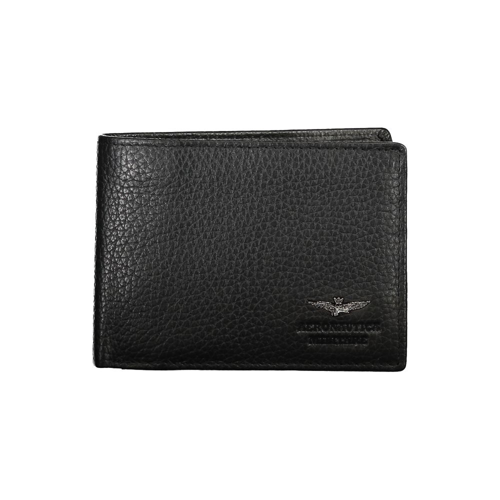 Aeronautica Militare Sleek Dual-Compartment Leather Men's Wallet