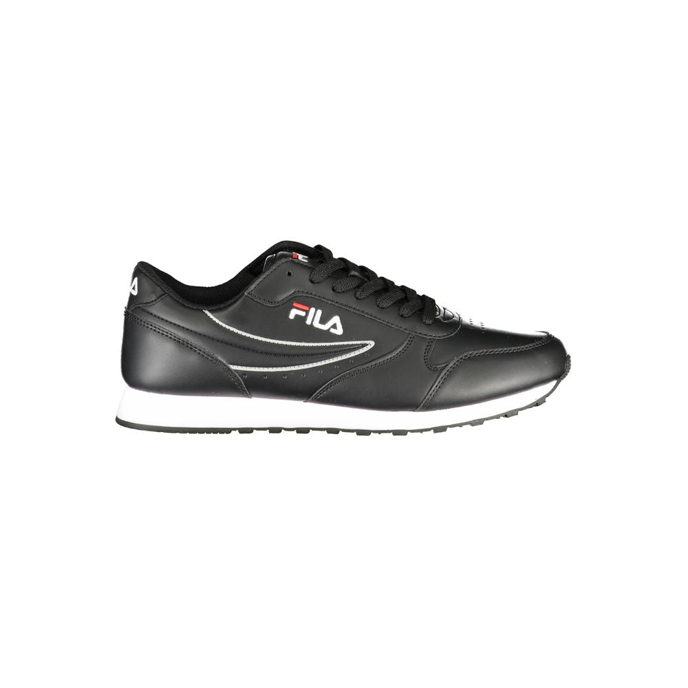 Fila Sleek Black Sports Sneakers with Contrast Men's Details