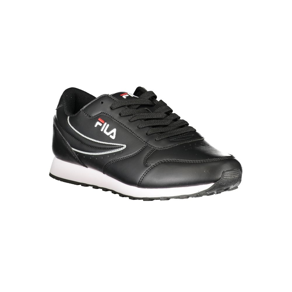 Fila Sleek Black Sports Sneakers with Contrast Men's Details