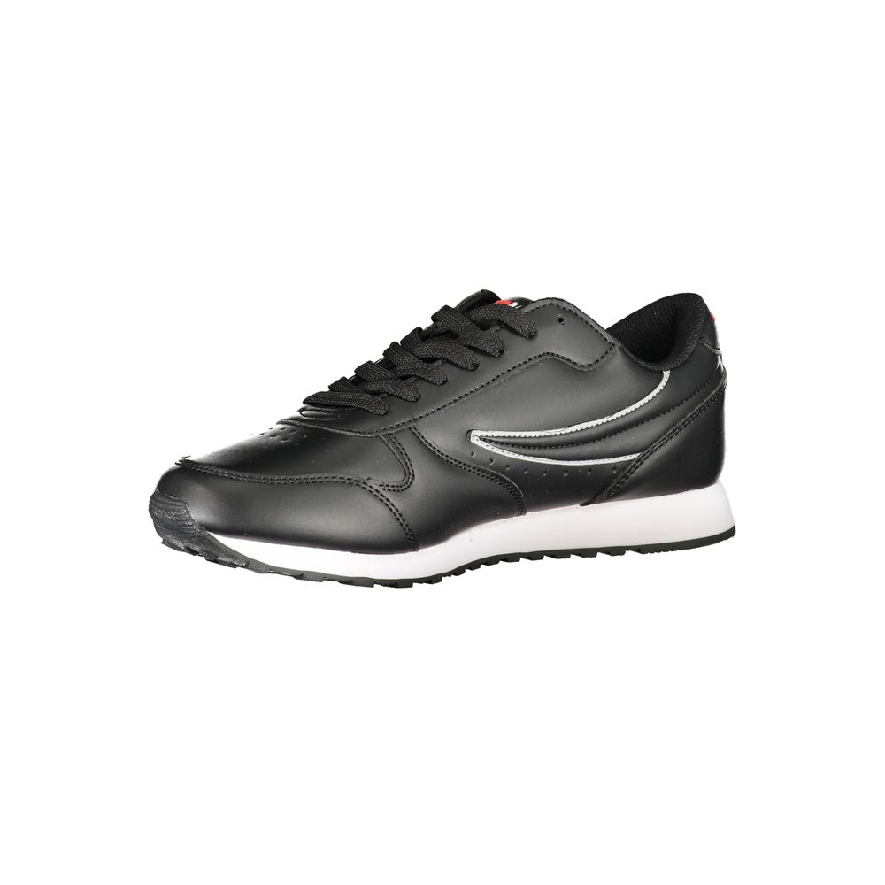 Fila Sleek Black Sports Sneakers with Contrast Men's Details