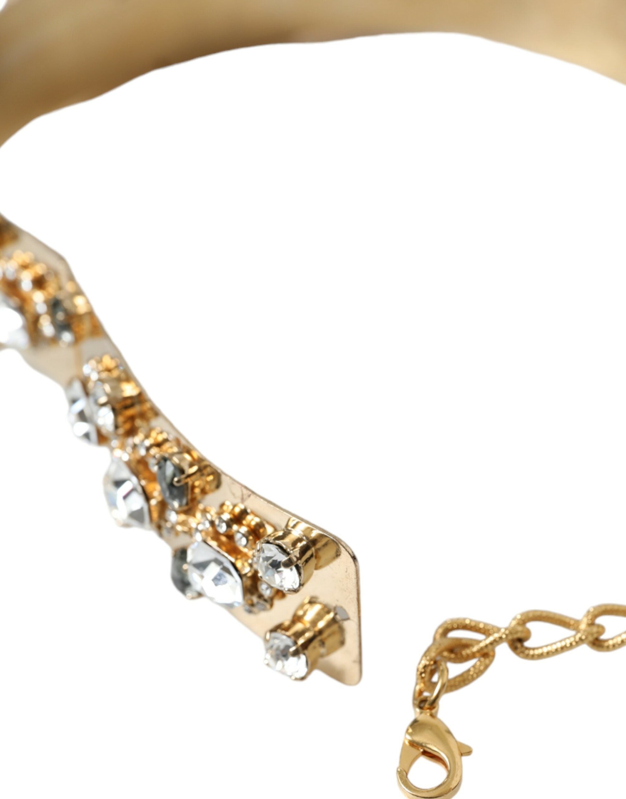 Dolce & Gabbana Gold-Tone Crystal Embellished Waist Women's Belt