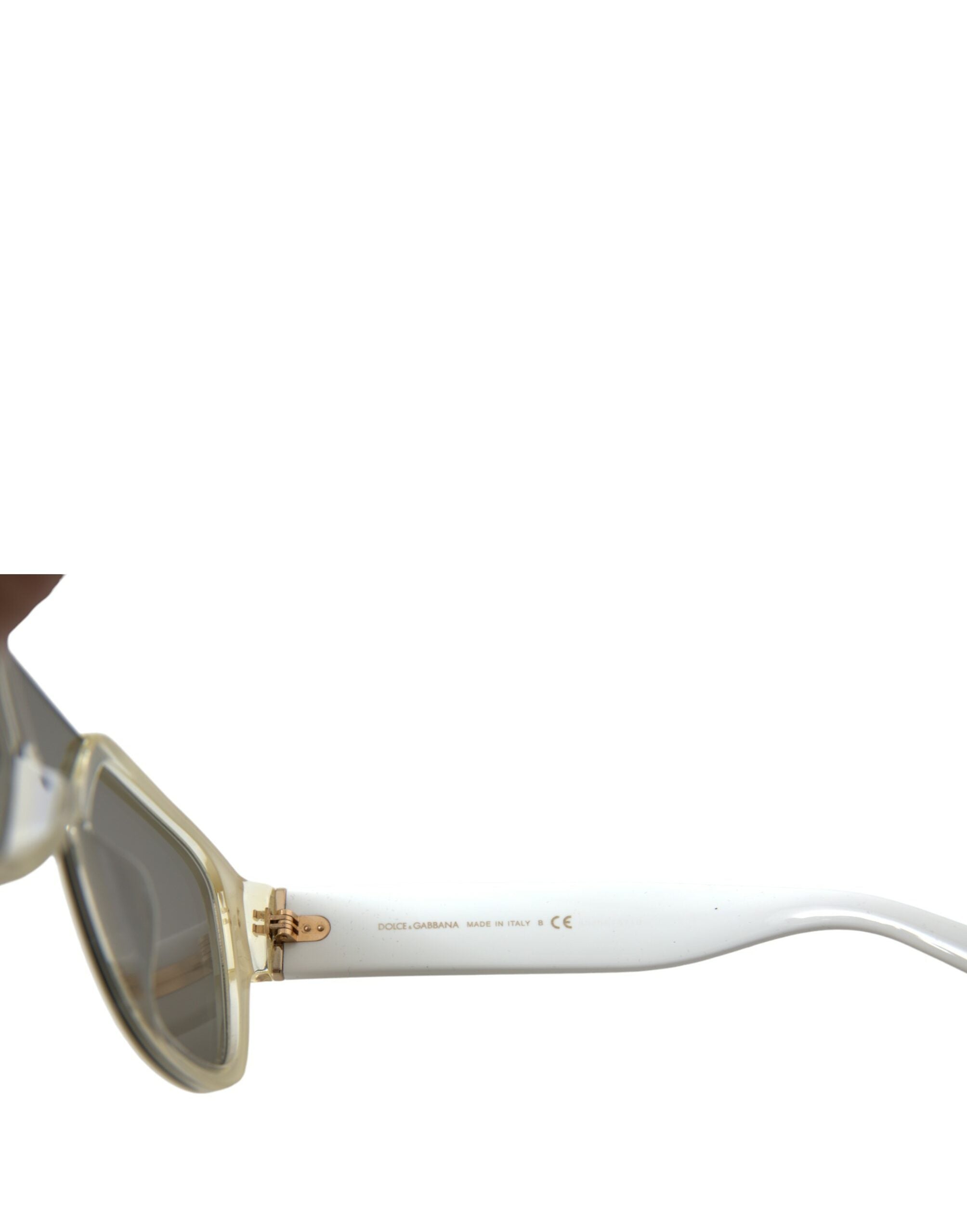 Dolce & Gabbana White Acetate Mirror Lenses DG4356 Women's Sunglasses