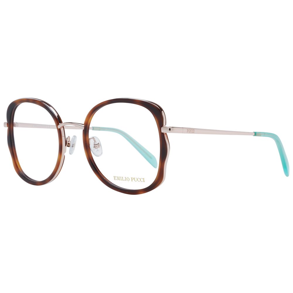 Emilio Pucci Brown Metal & Plastic Glasses Women's (Frames)