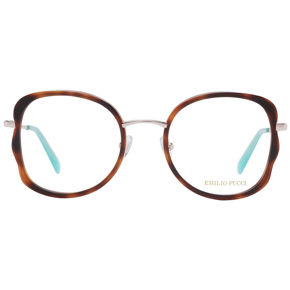 Emilio Pucci Brown Metal & Plastic Glasses Women's (Frames)