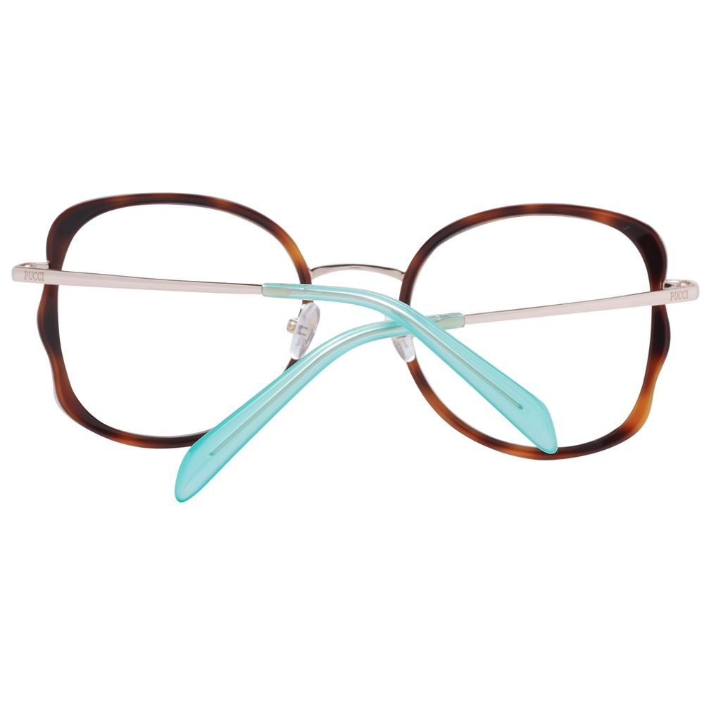 Emilio Pucci Brown Metal & Plastic Glasses Women's (Frames)