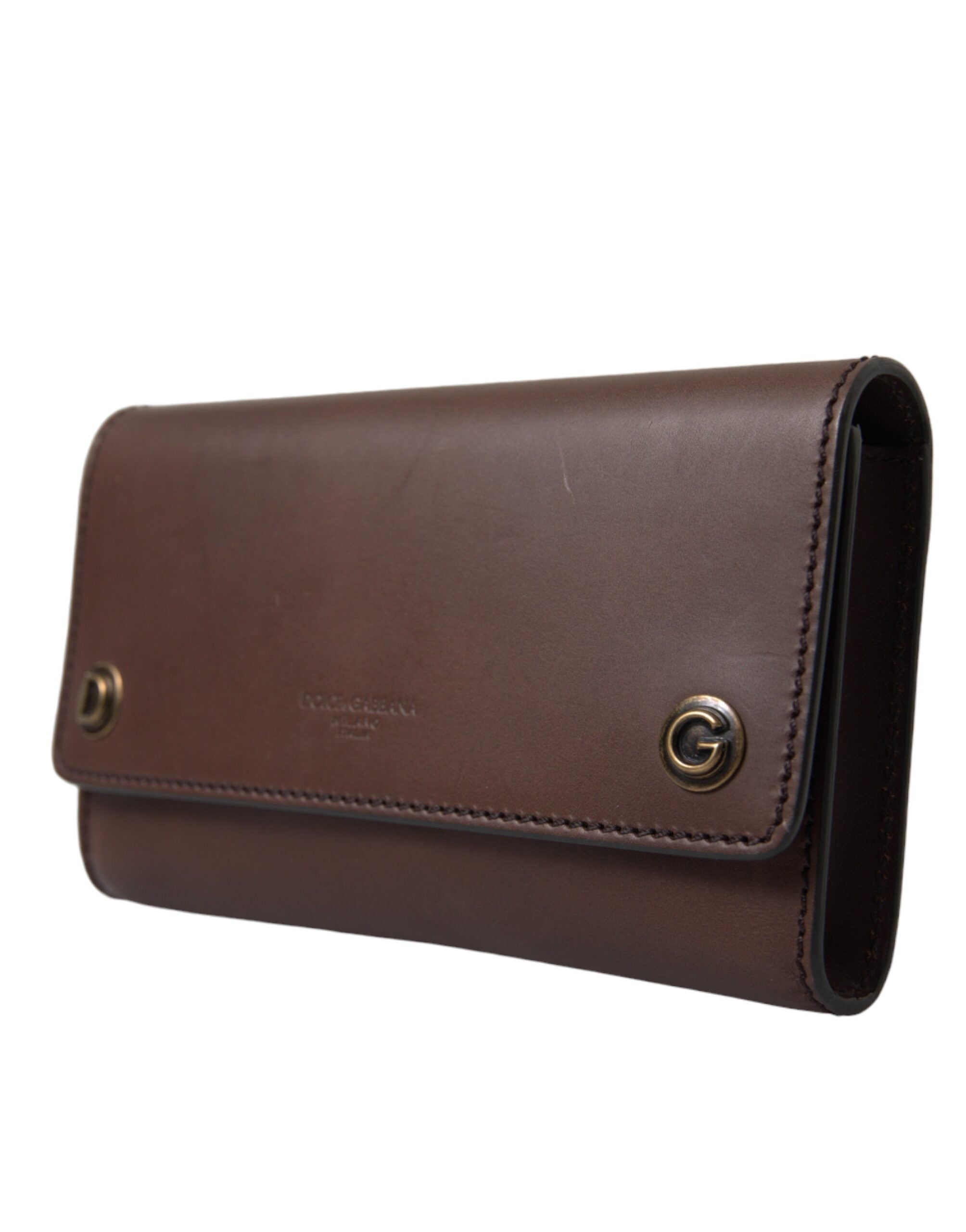 Dolce & Gabbana Elegant Leather Shoulder Bag in Rich Men's Brown (Pre-Owned)