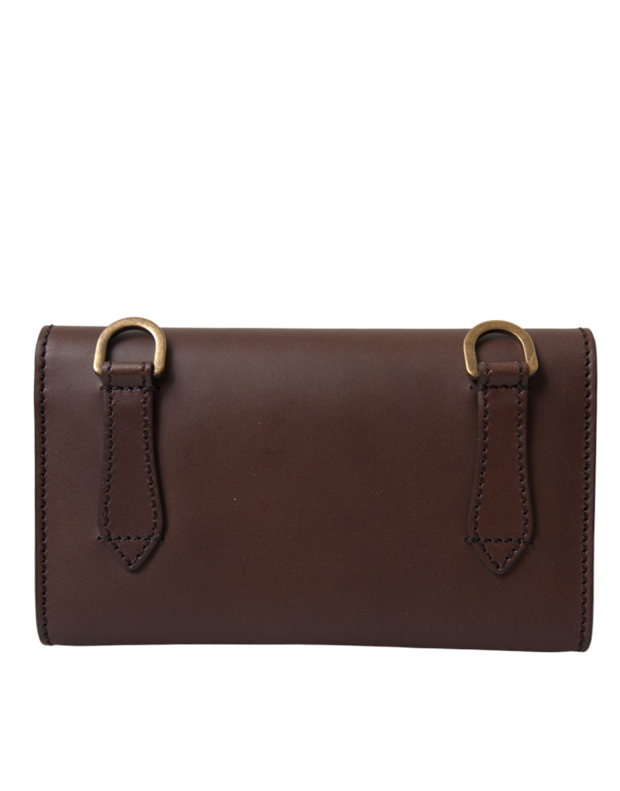 Dolce & Gabbana Elegant Leather Shoulder Bag in Rich Men's Brown (Pre-Owned)