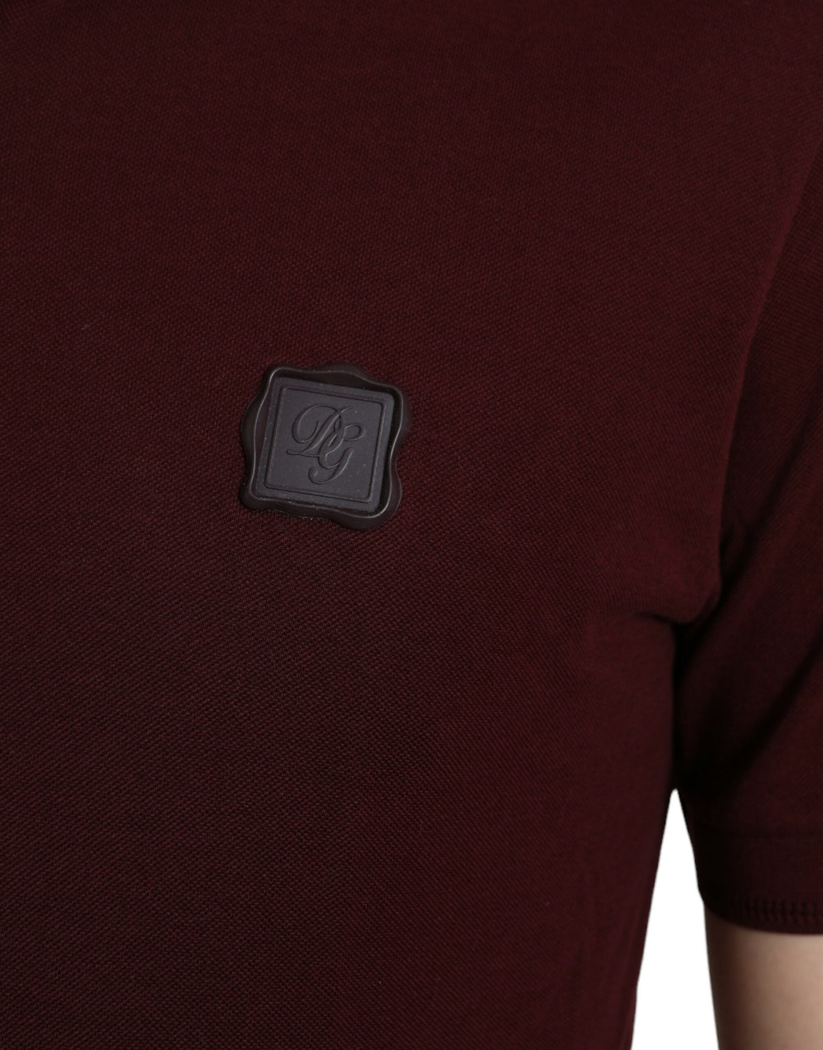 Dolce & Gabbana Maroon Collared Short Sleeves Polo Men's T-shirt