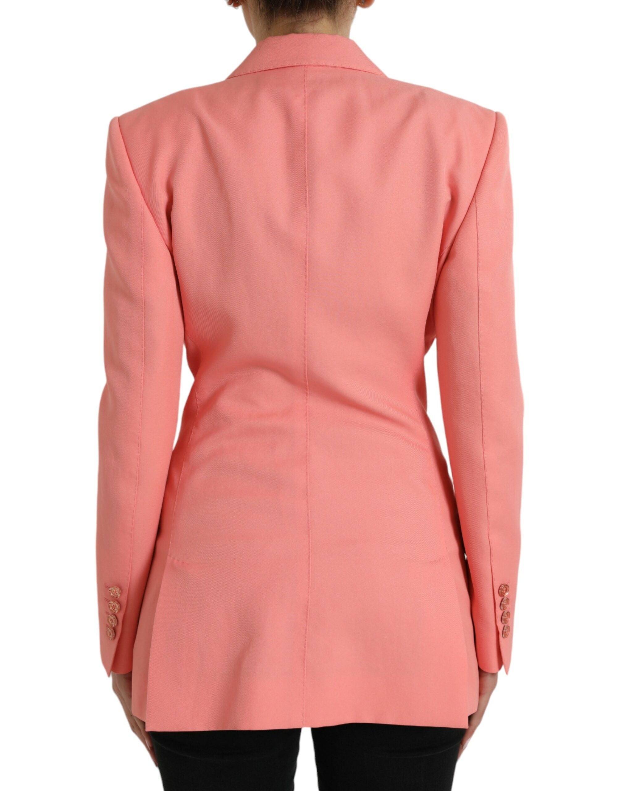 Dolce & Gabbana Pink Polyester Single Breasted Blazer Women's Jacket