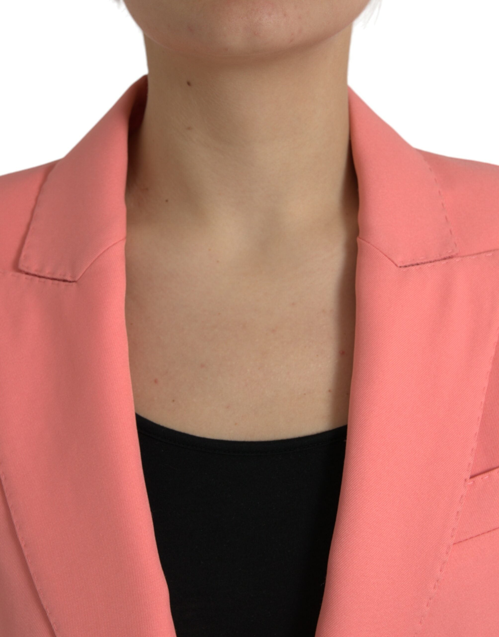 Dolce & Gabbana Pink Polyester Single Breasted Blazer Women's Jacket