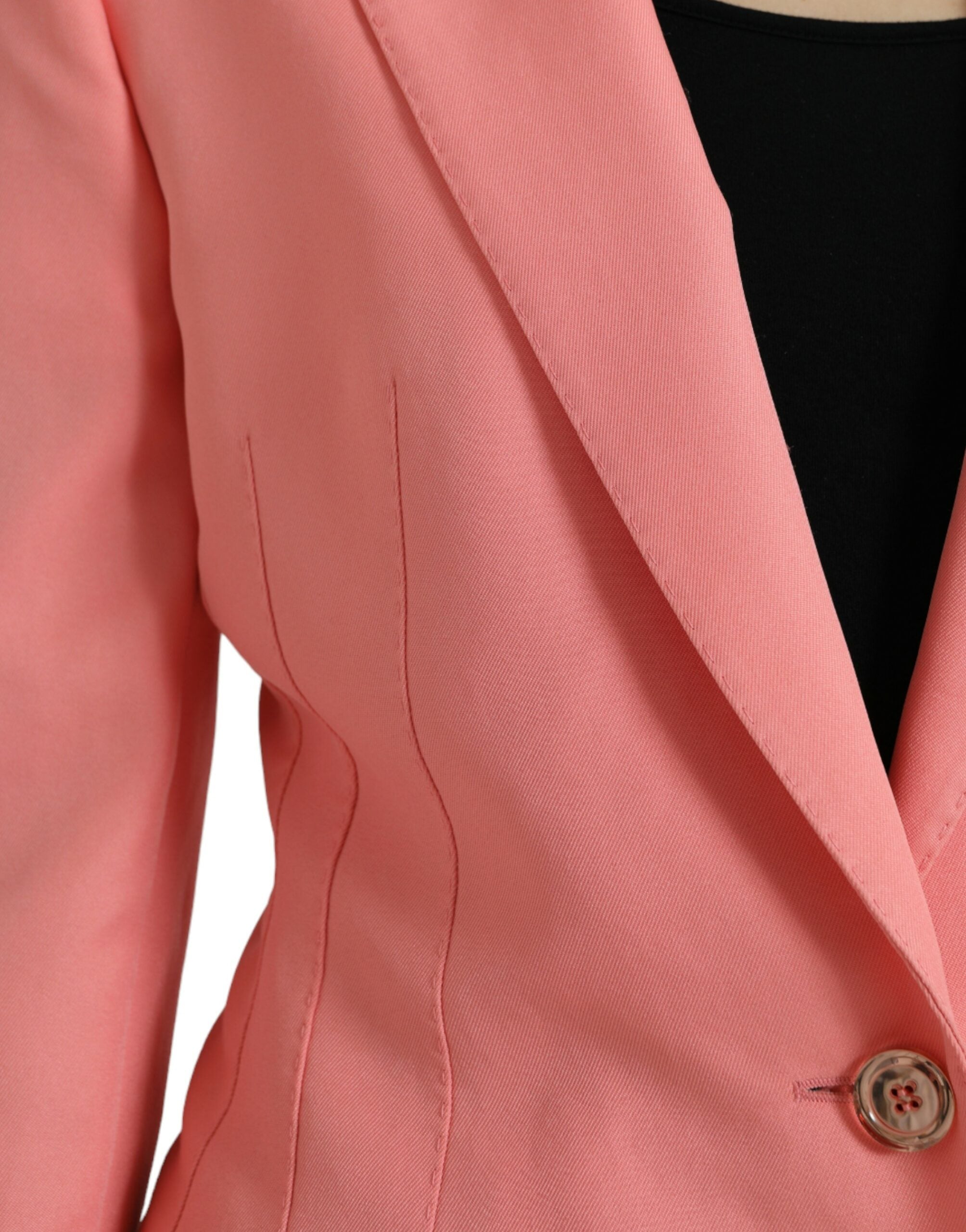 Dolce & Gabbana Pink Polyester Single Breasted Blazer Women's Jacket