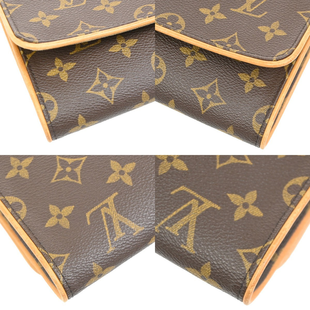 Louis Vuitton Twin Monogram Canvas Brown Canvas Clutche & Pouche Bag (Pre-Owned)