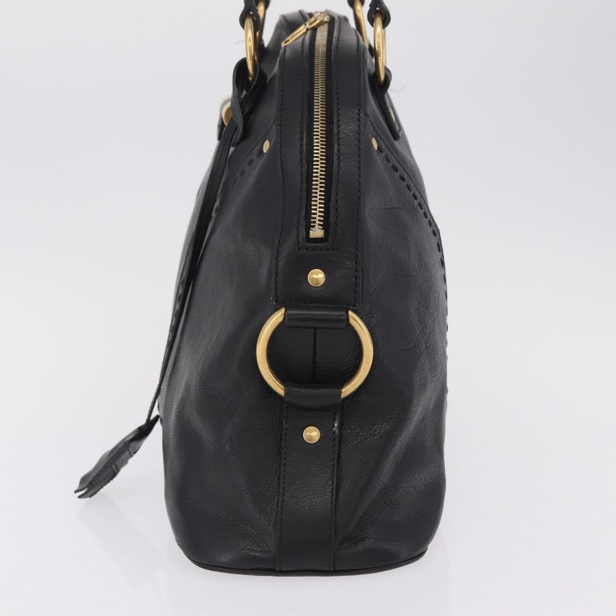 Saint Laurent Muse Leather Black Leather Shoulder Bag Bag (Pre-Owned)