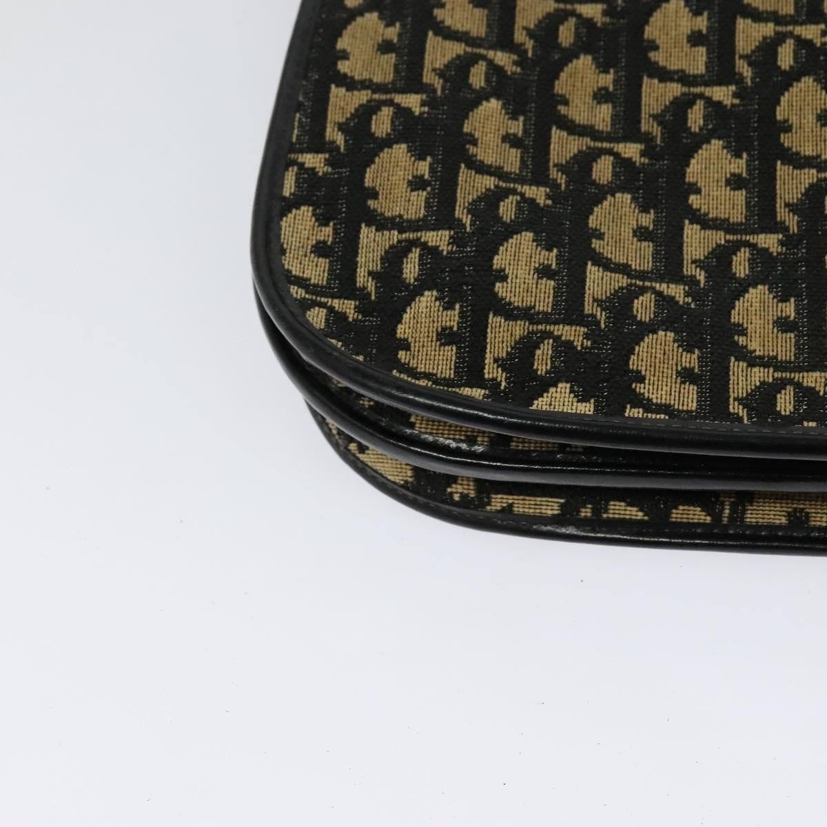 Christian Dior Trotter Shoulder Canvas Navy Canvas Handbag (Pre-Owned)