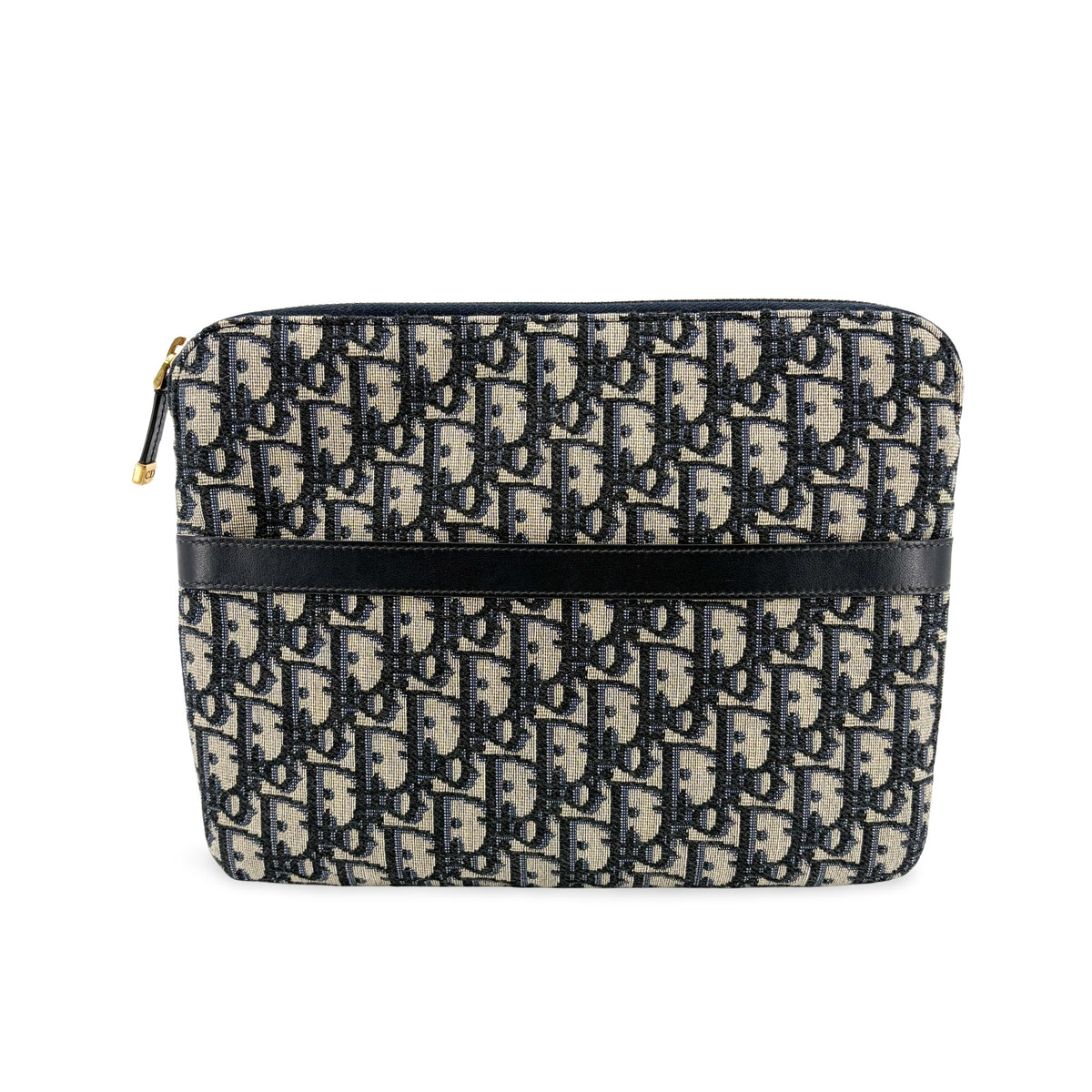 Christian Dior Travel Kit Oblique Canvas Beige Canvas Toiletry Case Accessory (Pre-Owned)