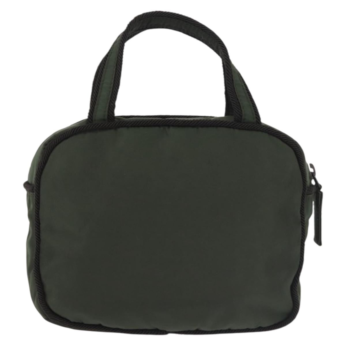 Prada Vintage Tessuto Khaki Nylon Handbag (Pre-Owned)