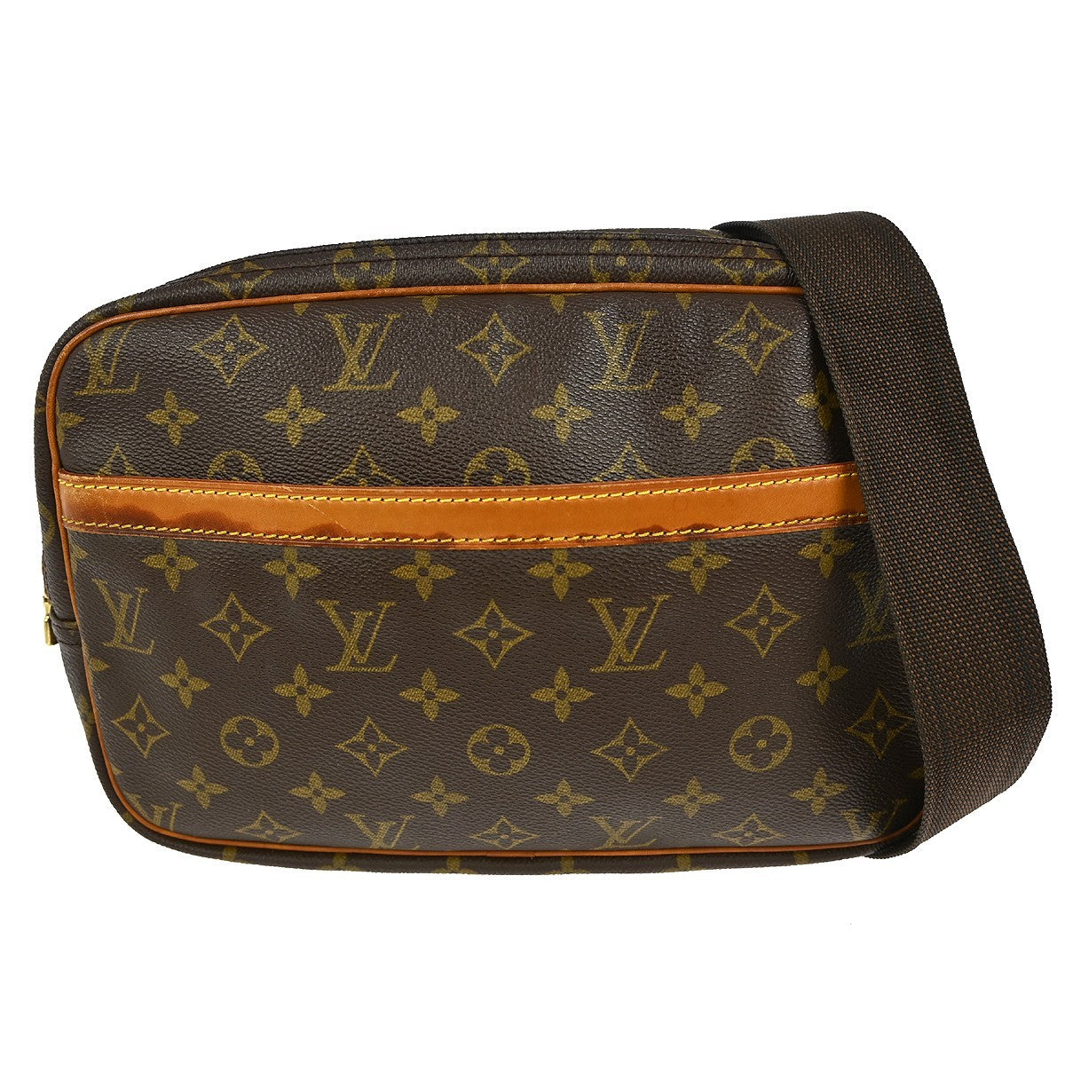 Louis Vuitton Reporter Monogram Canvas Brown Canvas Handbag (Pre-Owned)