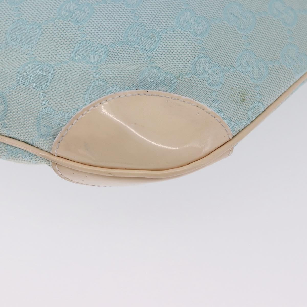 Gucci Vintage Zip Hobo Gg Canvas And Patent Blue Canvas Shoulder Bag Bag (Pre-Owned)