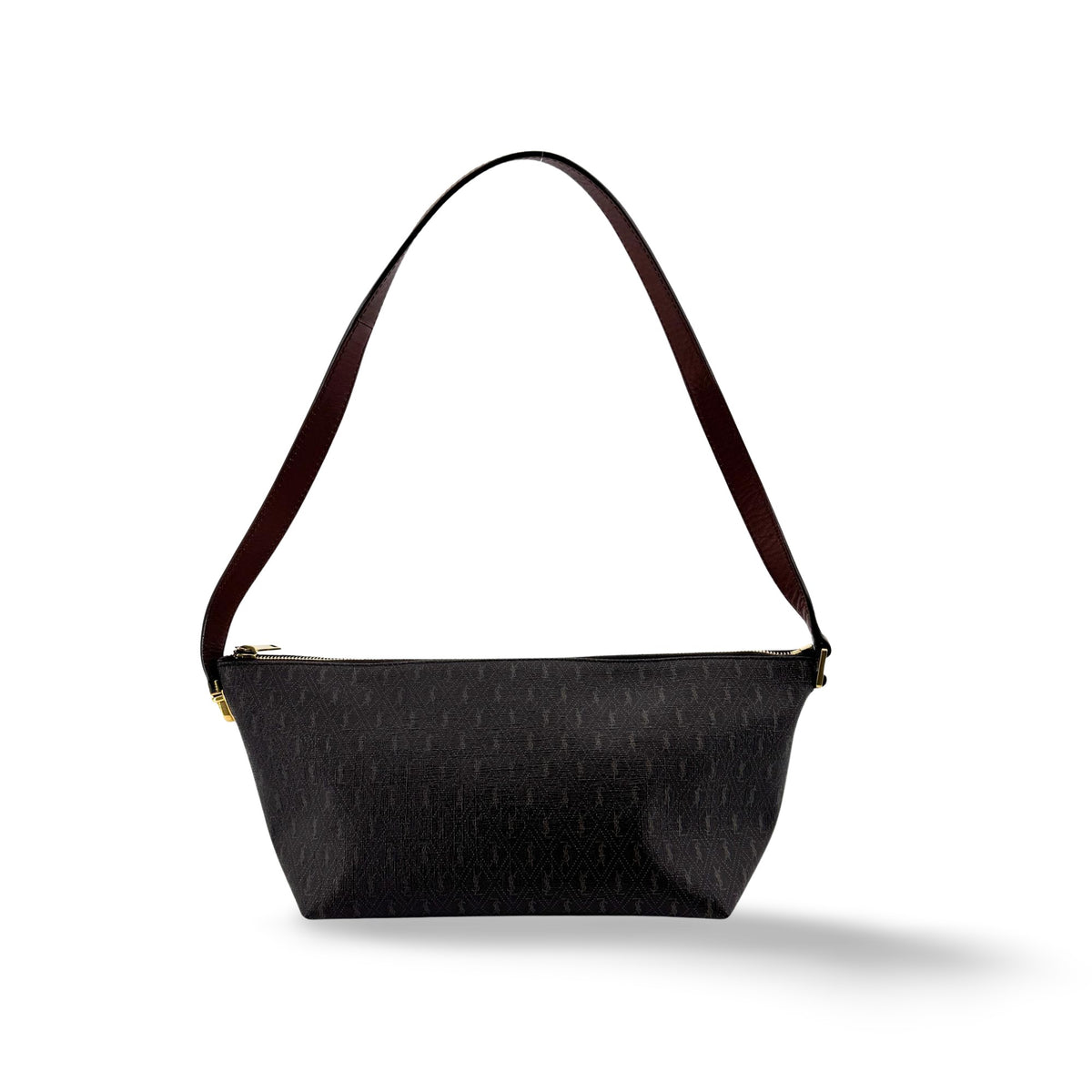 Saint Laurent Le Monogramme Monogram All Over Coated Canvas And Leather Black Canvas Shoulder Bag Bag (Pre-Owned)